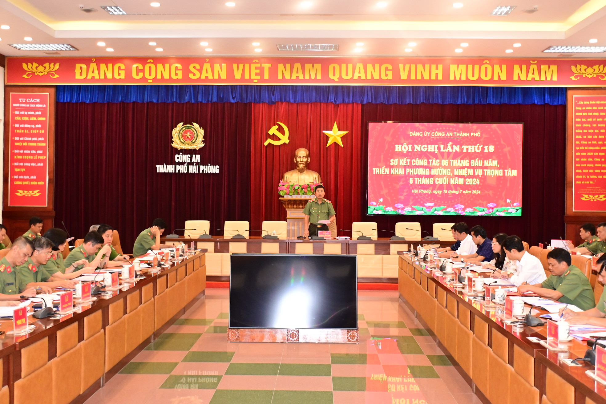 Đảng ủy Công an thành phố triển khai 8 nhiệm vụ trọng tâm 6 tháng cuối năm 2024